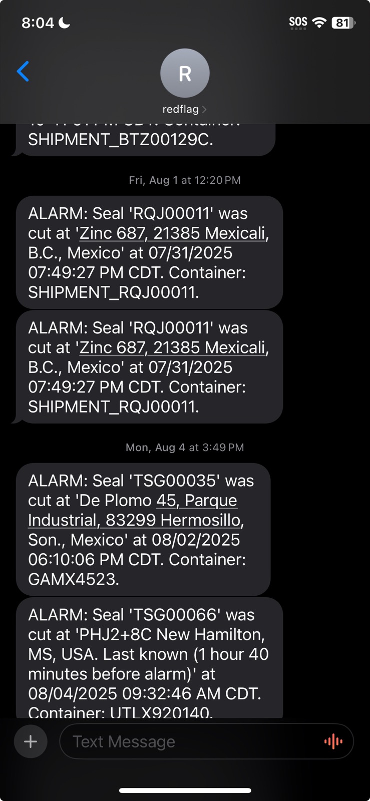 Alerta de robo en 60 segundos